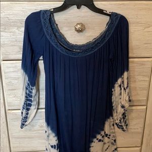 Blue Tie Dye Summer Dress